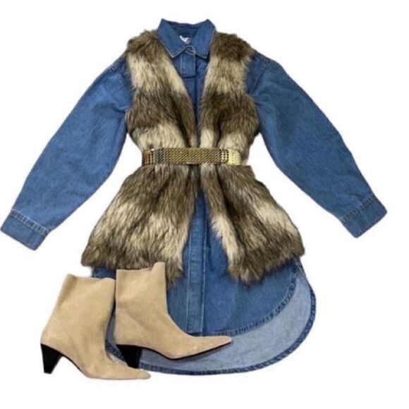 H&M Denim Blue Oversized Dress (Size XS) - Picture 7 of 8